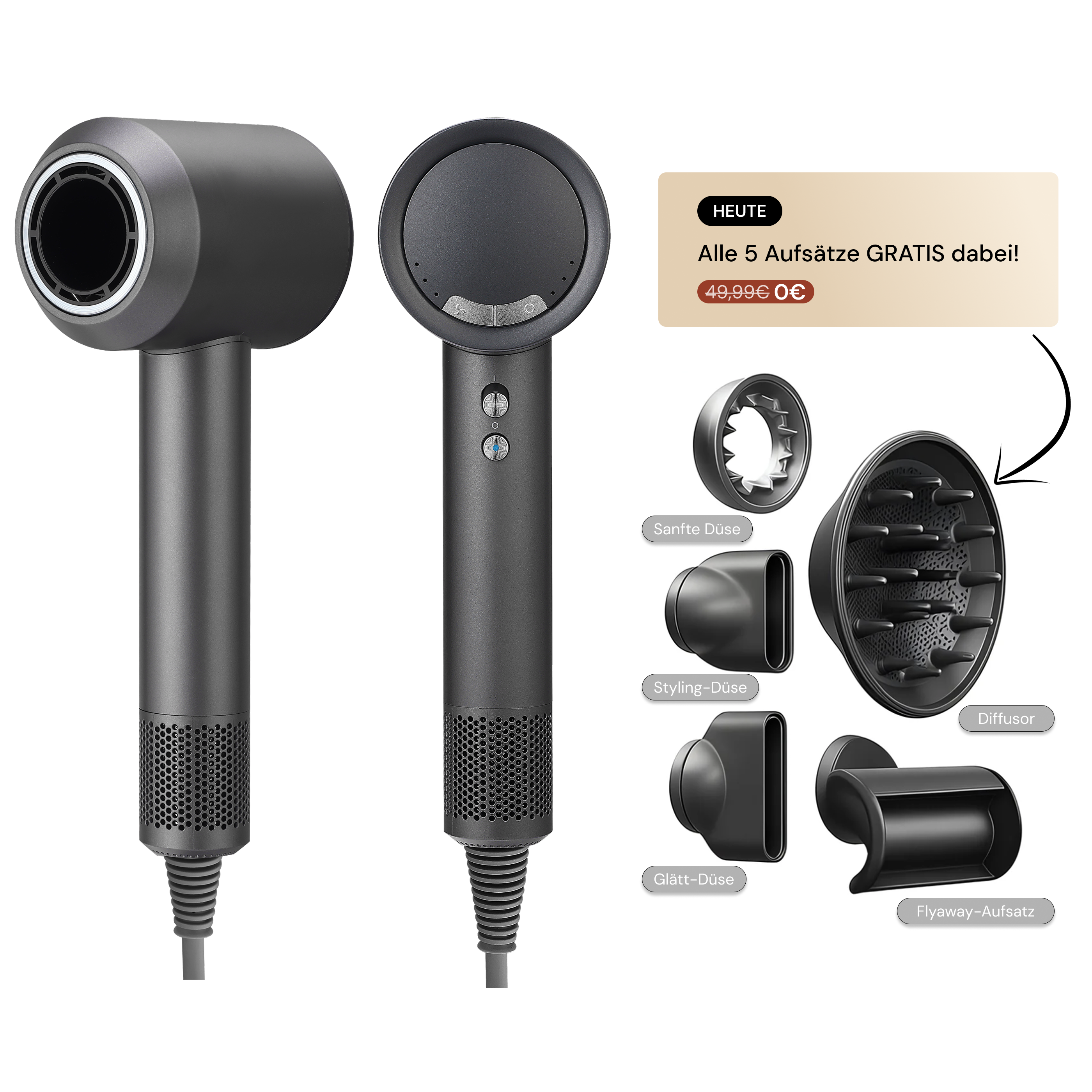 DOYOO AirPro™ 5in1 Hochleistungsföhn