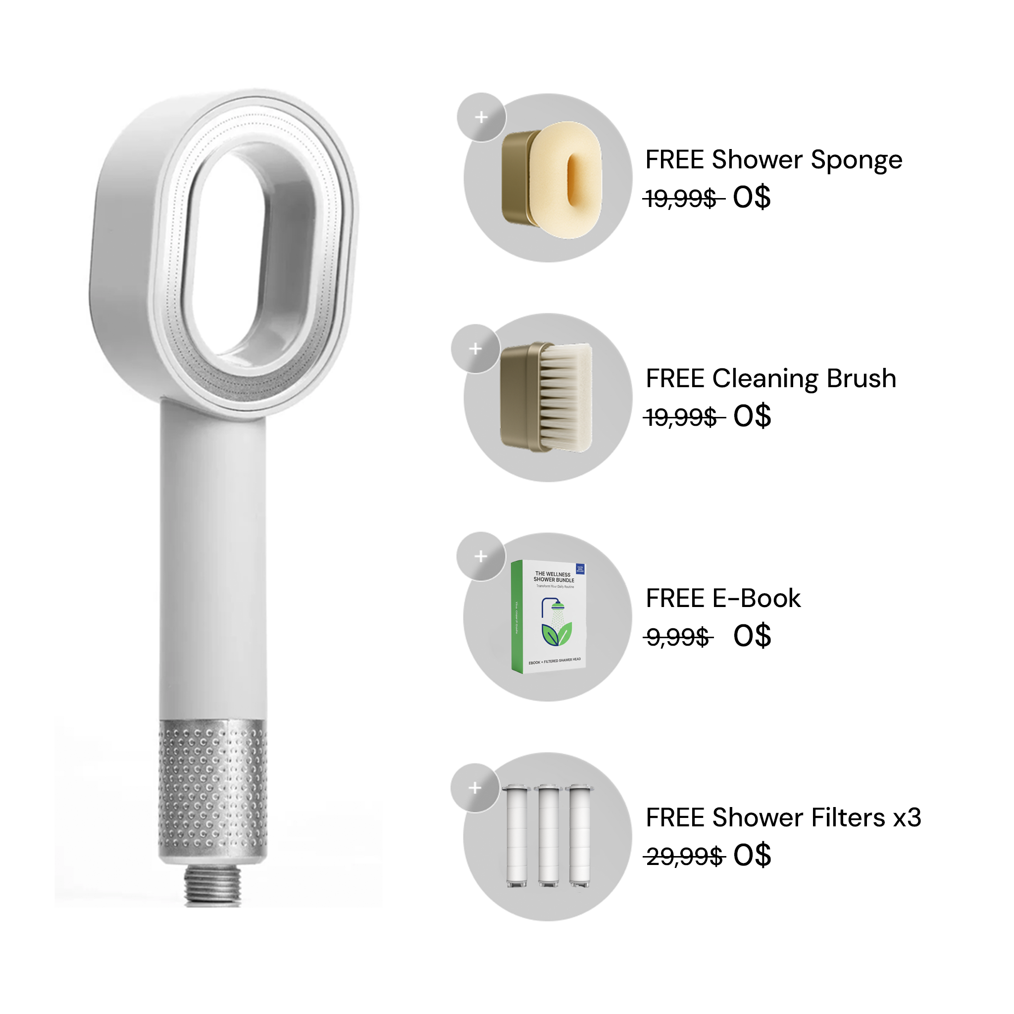 Glowy Pure™ 3in1 Premium Filtered Showerhead