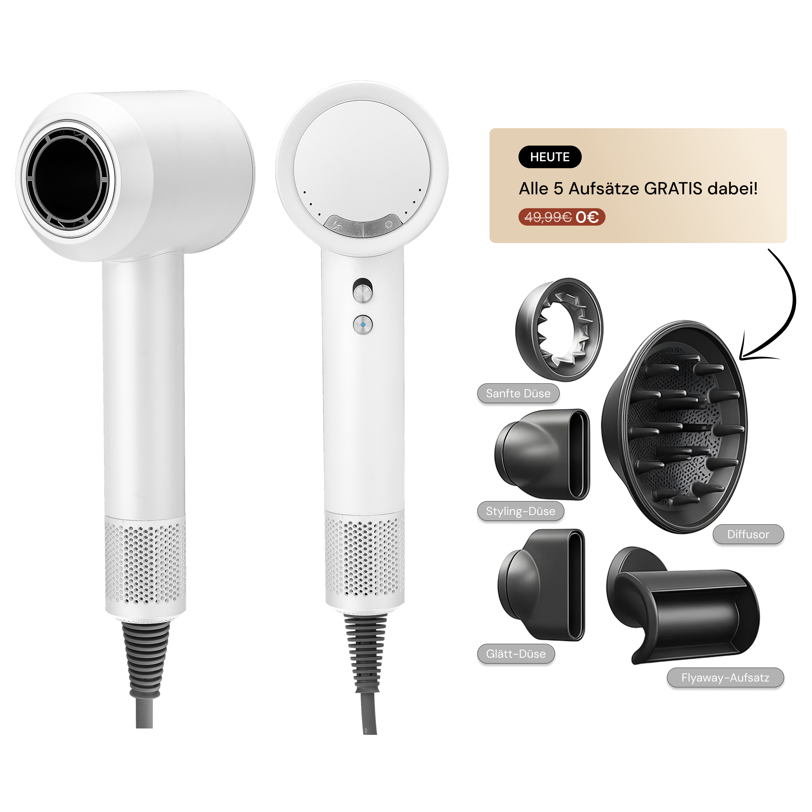 DOYOO AirPro™ 5in1 Hochleistungsföhn