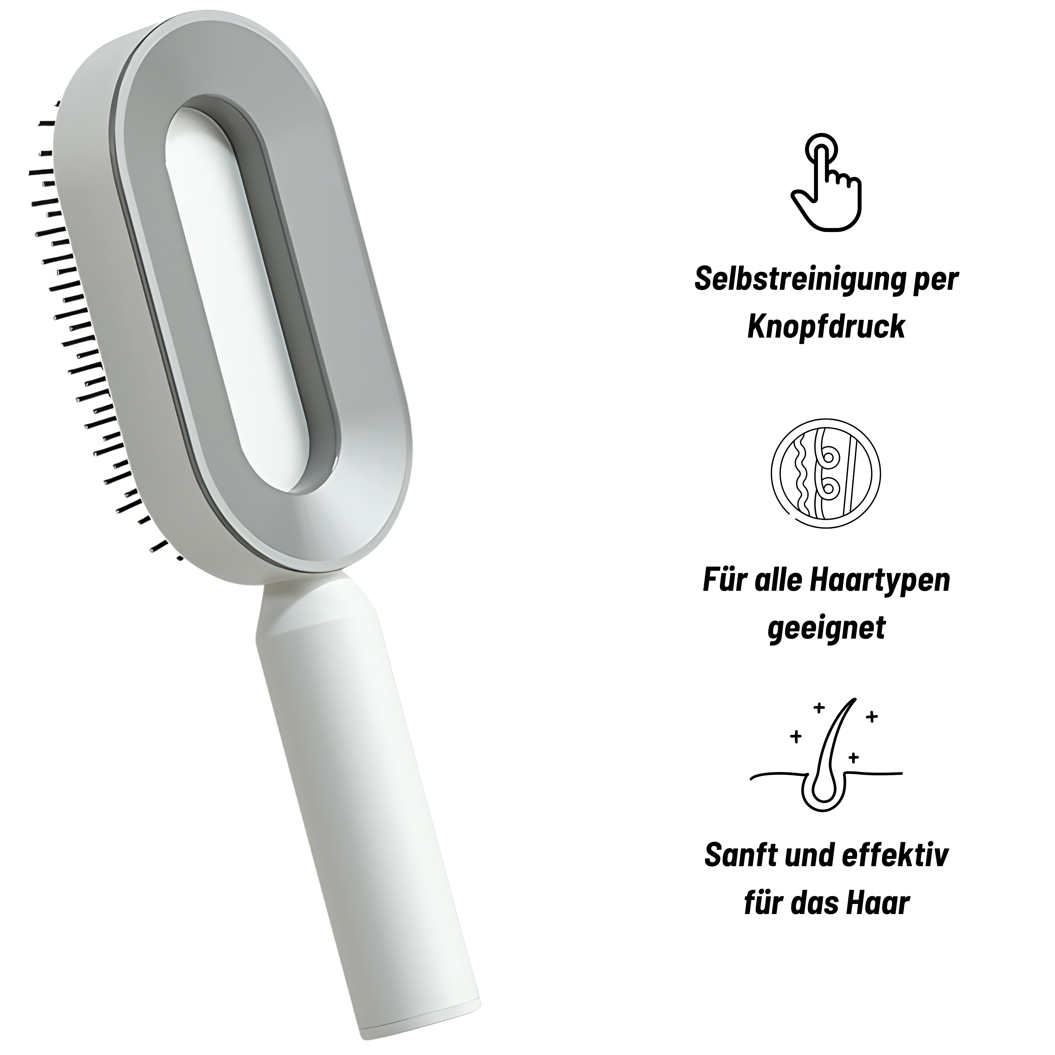 Selbstreinigende Luxus-Haarbürste